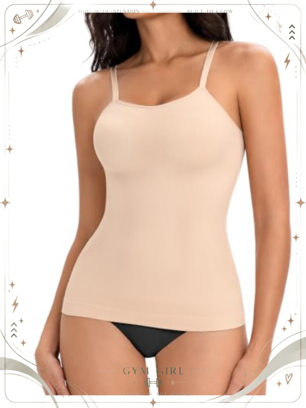 Seamless Tummy Control Shapewear Tank Top Scoop Neck Cami
